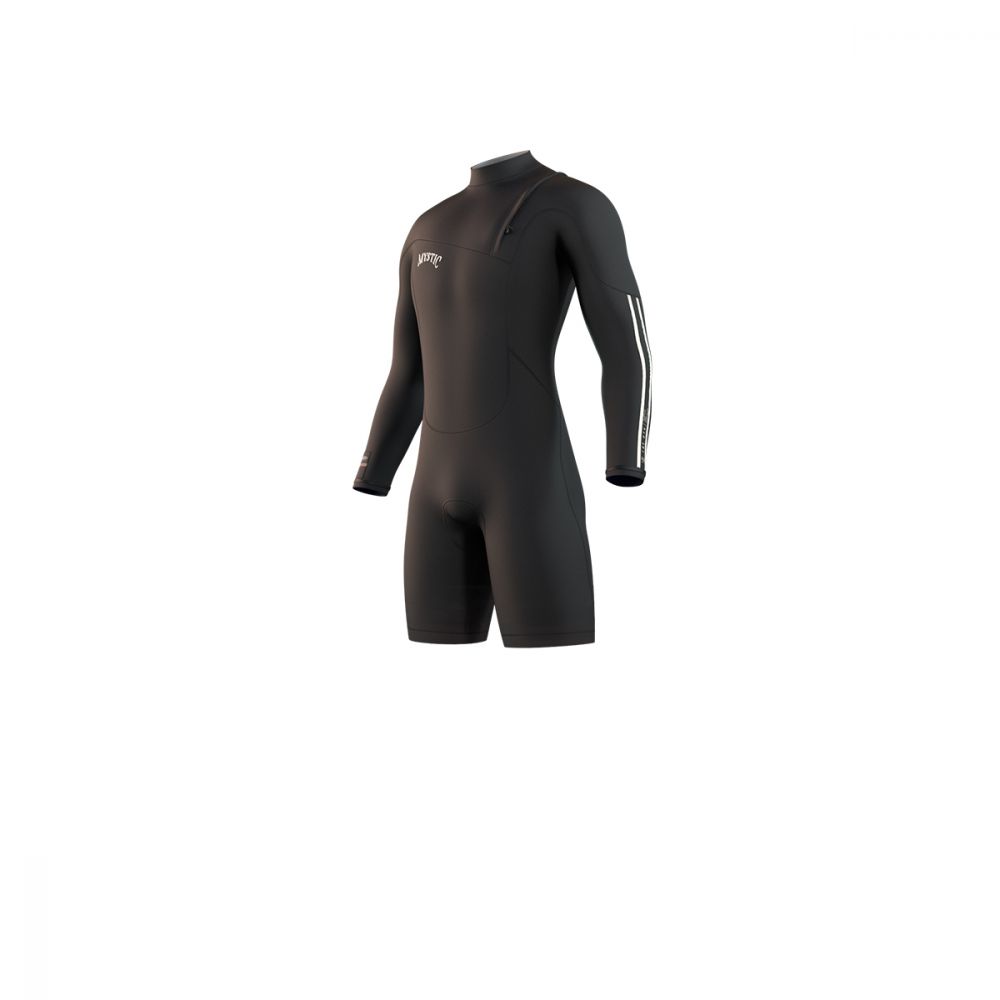 Mystic - The One Longarm Shorty 3/2mm Zipfree - Black - 2023