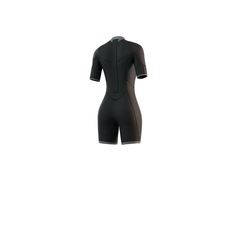 Brand Shorty 3/2mm Back Zip Flatlock Women Wetsuit 2025 - Deep Purple