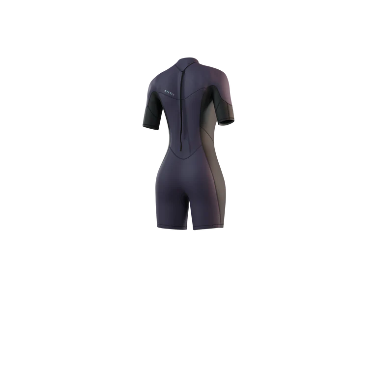 Brand Shorty 3/2mm Back Zip Flatlock Women Wetsuit 2025 - Deep Purple