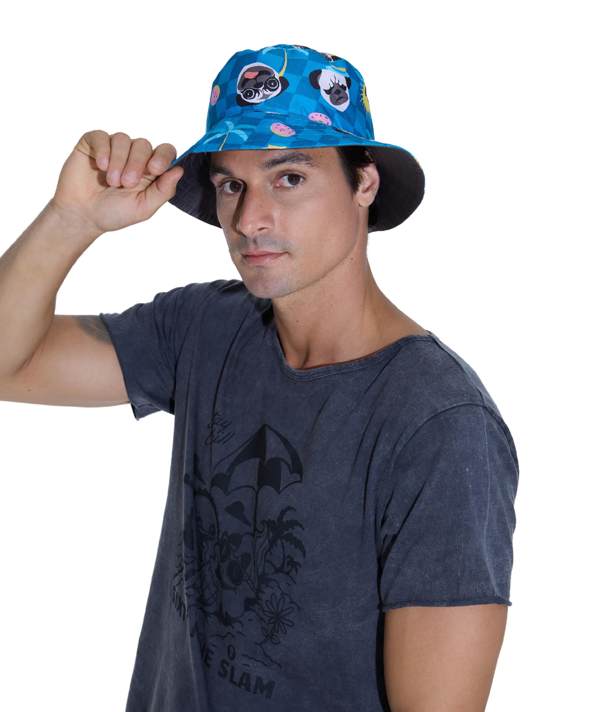 UNISEX PUGTASTIC BOB REVERSIBLE BUCKET HAT