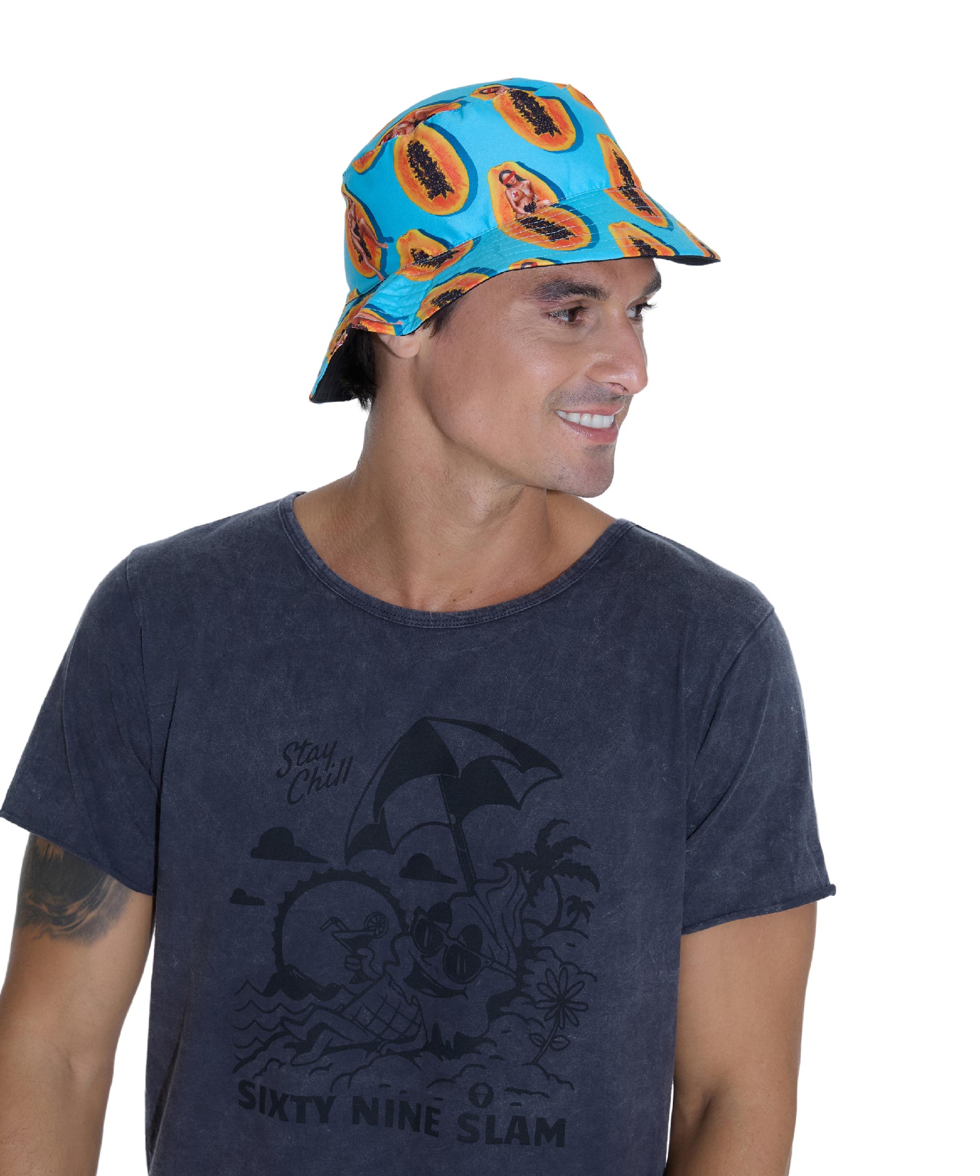 UNISEX PAPAYEAH BOB REVERSIBLE BUCKET HAT