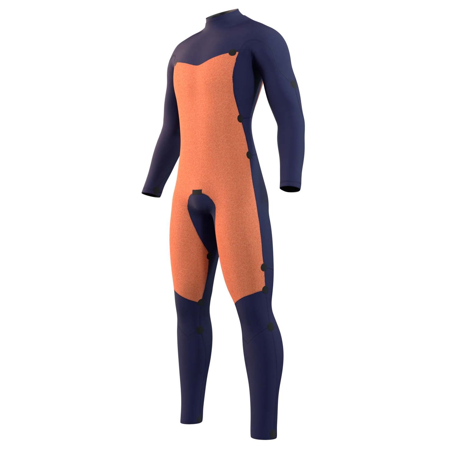 Star 3/2mm Double Front-Zip Fullsuit Wetsuit - Black