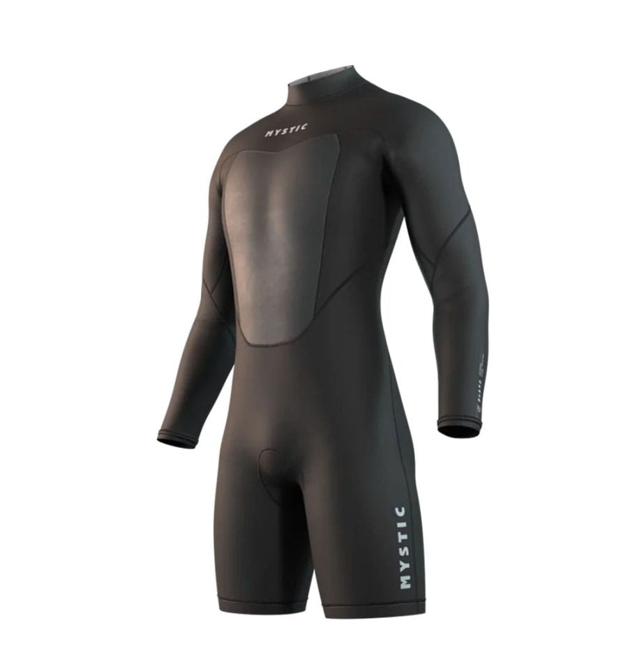 Brand Longarm Shorty 3/2mm Bzip Flatlock - Black