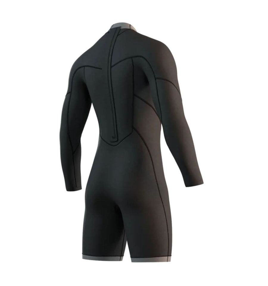 Brand Longarm Shorty 3/2mm Bzip Flatlock - Black