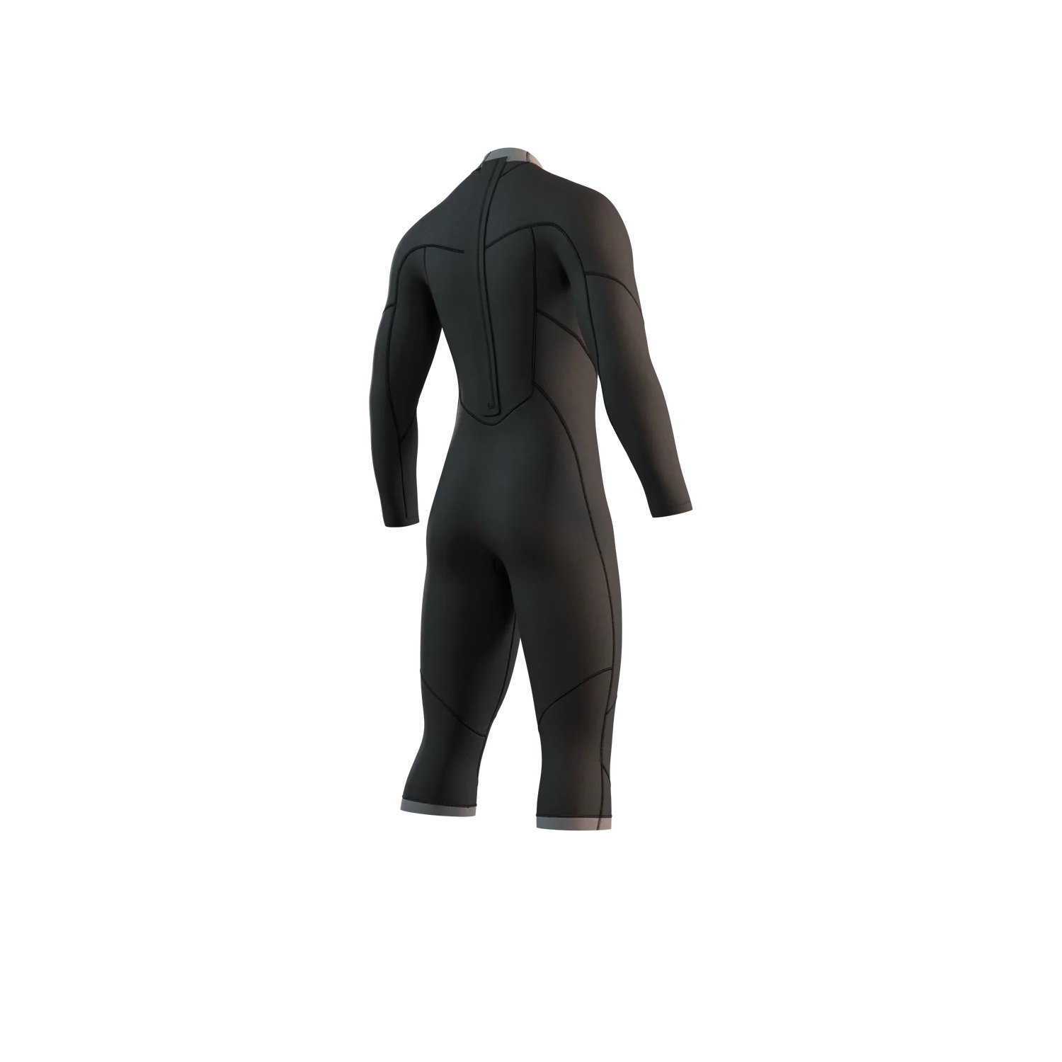 Brand Longarm Shortleg 3/2mm BackZip Flatlock - Black