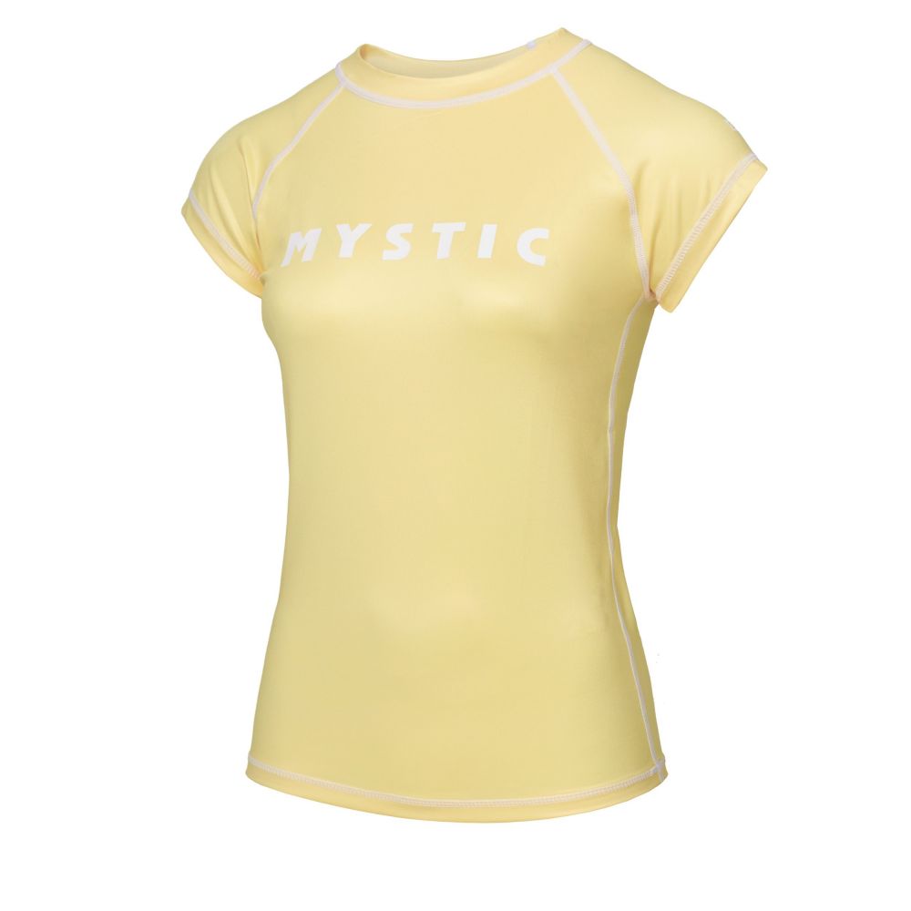 Star Short Sleeve Rash Vest Women - Pastel Yellow - 2022