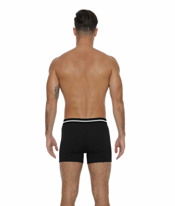MEN PLAIN BLACK BAMBOO BOXER
