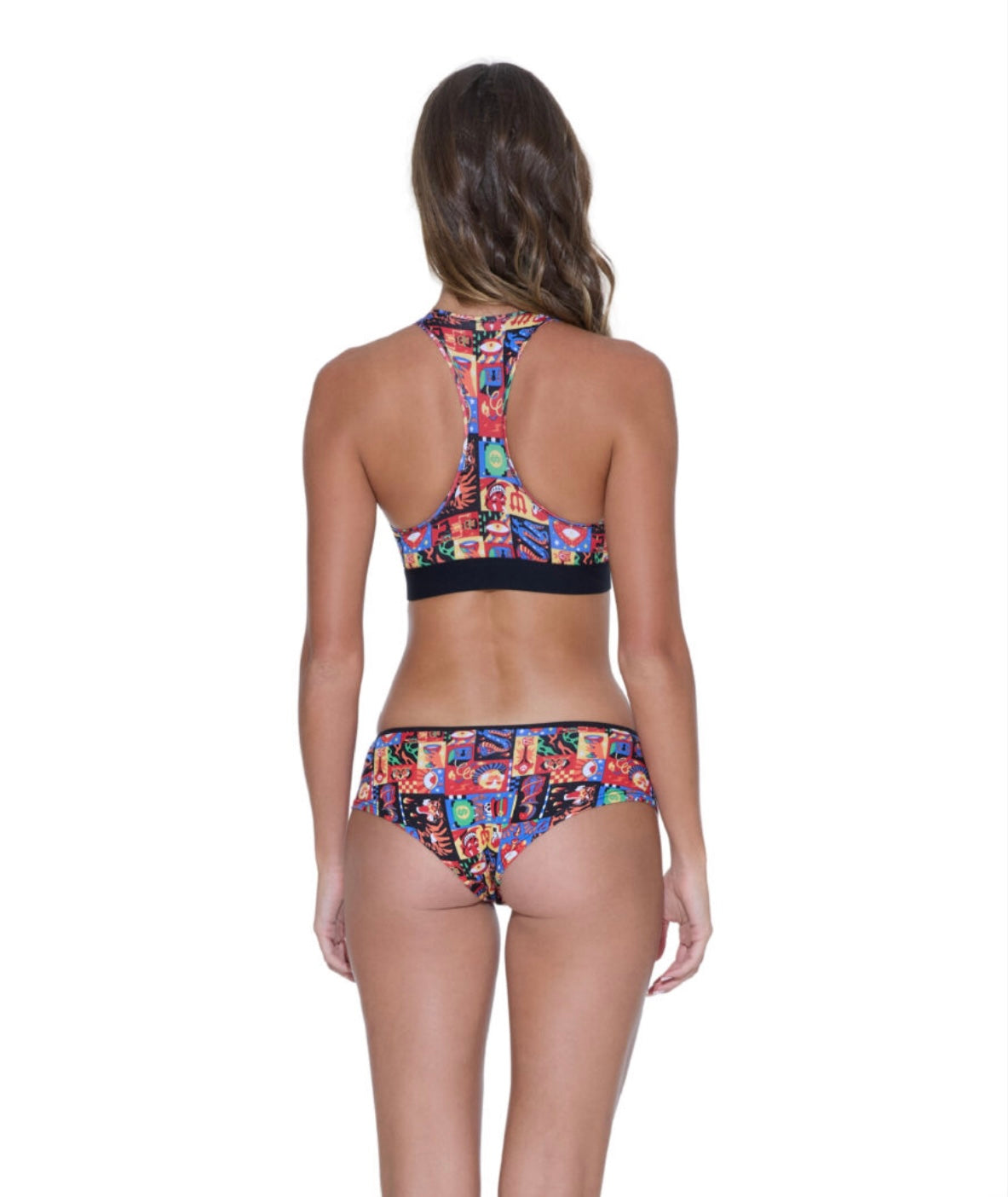 WOMEN WEIRD BLOCK PEGGY BAMBOO MINI SHORT