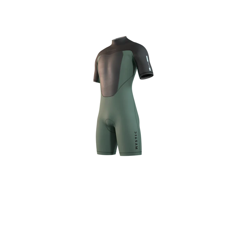 Brand Shorty Wetsuit 2025 - Back Zip - Dark Olive