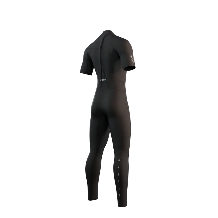 Star Shortarm Back Zip Wetsuit - Black
