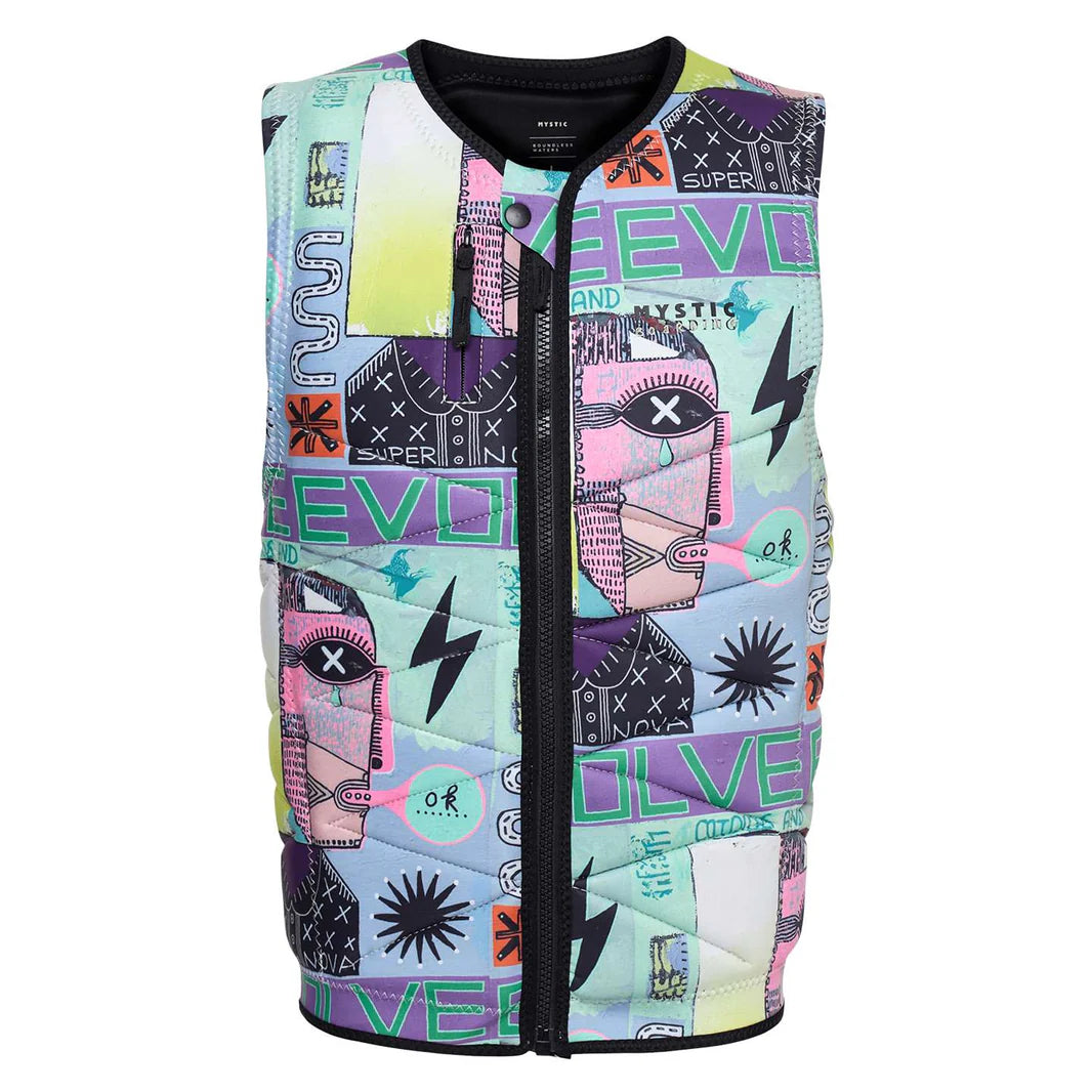 Outlaw Impact Vest Fzip Wake - White Allover