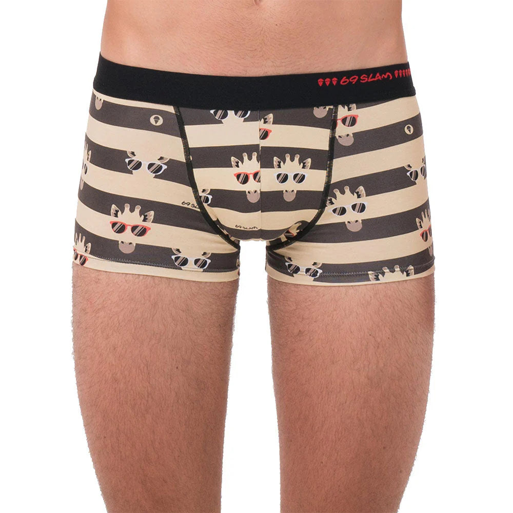 GIRAFFE STRIPES BAMBOO FITTED FIX BOXER