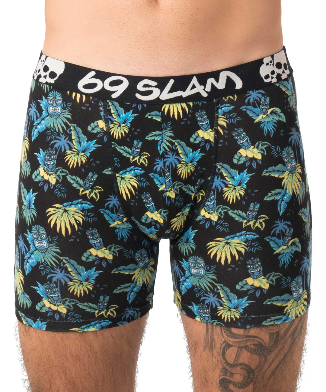 TIKI FACE BAMBOO FITTED FIT BOXER