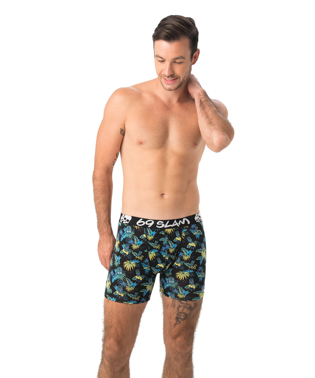 TIKI FACE BAMBOO FITTED FIT BOXER