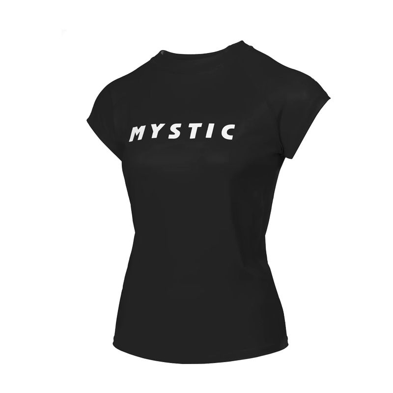 Star Short Sleeve Rash Vest Women - Black - 2022