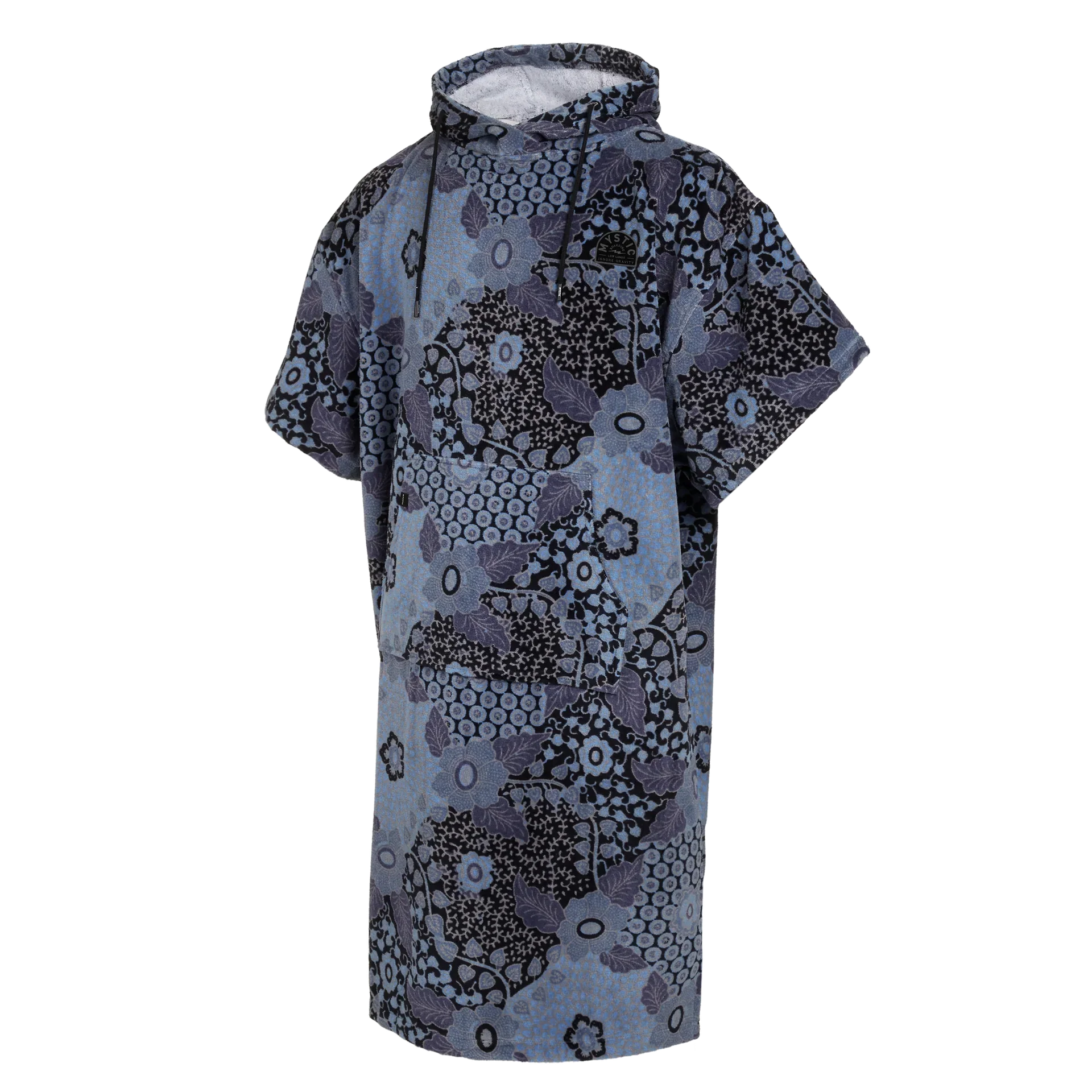 Poncho Velours AOP - Blue