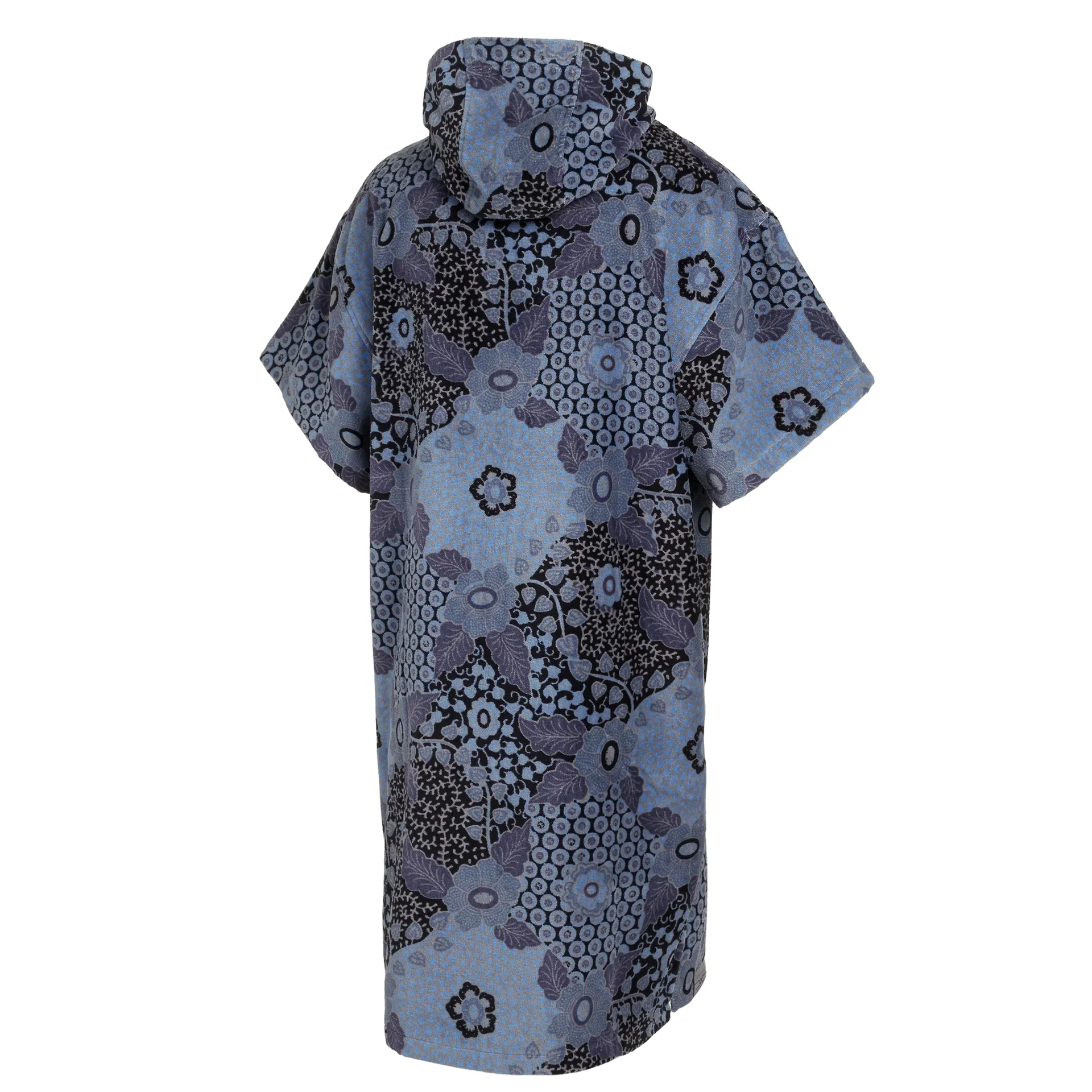 Poncho Velours AOP - Blue