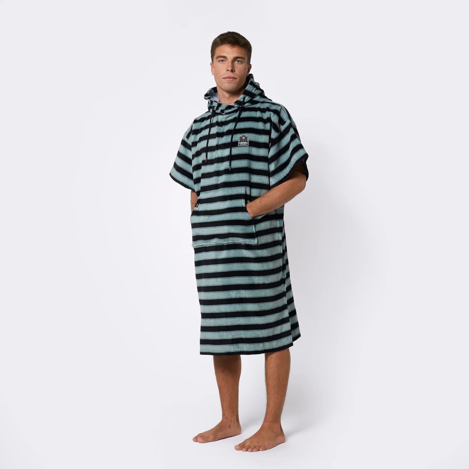 Poncho Velours AOP - Grey