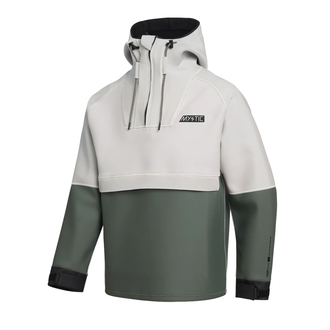 Fury Neoprene Hoodie 3/2mm - Green - 2024