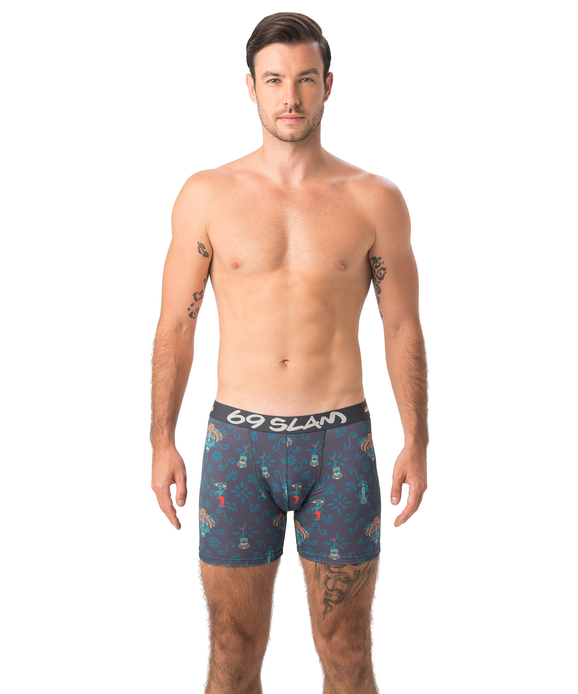 DAY OF THE DEAD POLYESTER FITTED BOXER