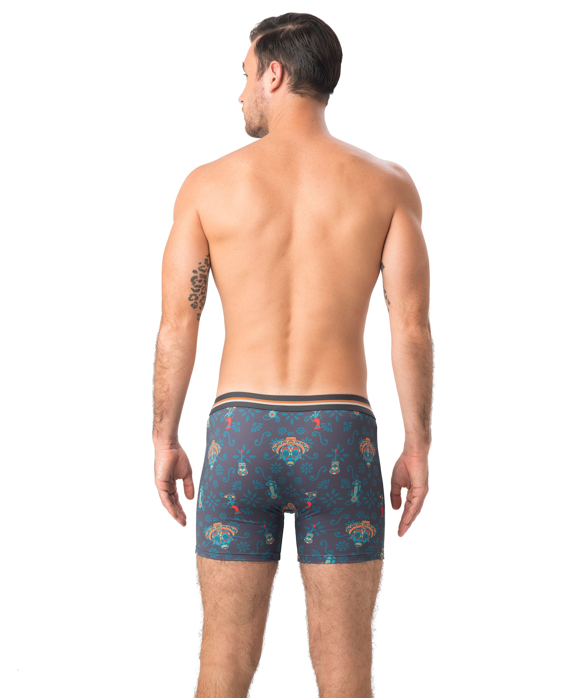 DAY OF THE DEAD POLYESTER FITTED BOXER